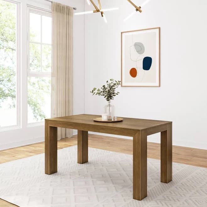 Plank+Beam 60 Inch Modern Solid Wood Dining Table