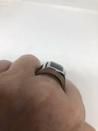 925 Pure Silver Southwestern Real Black Onyx Stone inlay Men's Thunderbird Ring | eBay
