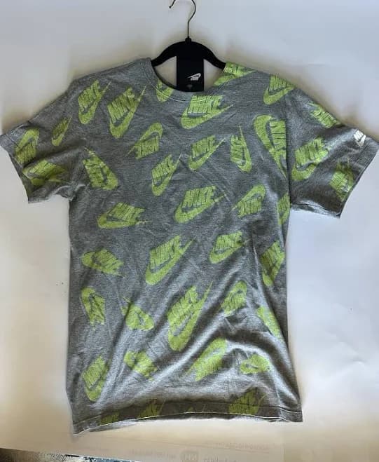 Nike Futura AOP Dark Grey Heather Tee Men’s Small