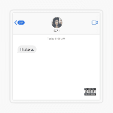 sza i hate u album cover" Sticker for Sale by ohnojaemin | Redbubble