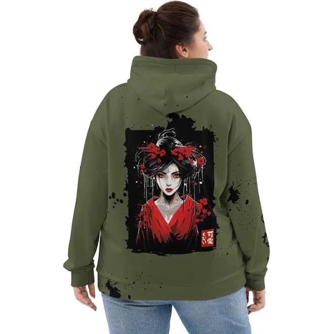 Geisha Splat Japan Anime Hoodie