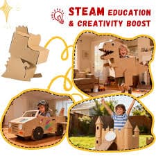 Playboda Safe Power Cardboard Cutter for Kids,Creative STEM Construction Toy for Boys & Girls，DIY Arts & Crafts，Red - Walmart.com