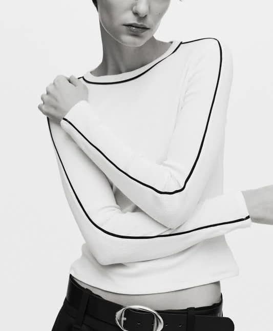 H&M Ladies Ribbed Jersey Top