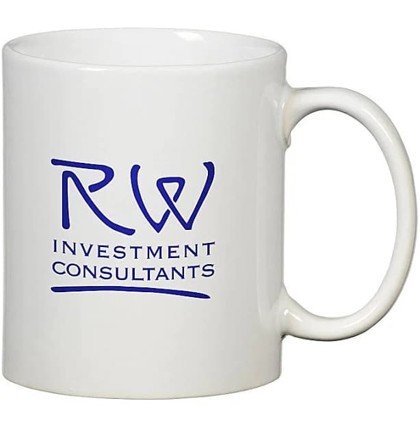 72 Imprinted Mugs | Value White Coffee Mug - 11 oz | Promotional Items Imprinted with Your Company Logo | 4imprint