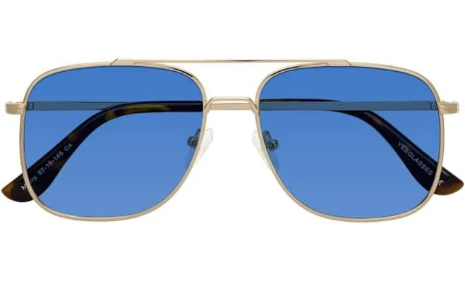 Merry Double Bridge Grandpa Metal Sunglasses