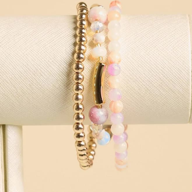 CJ ACC Beaded Stretch Bracelet