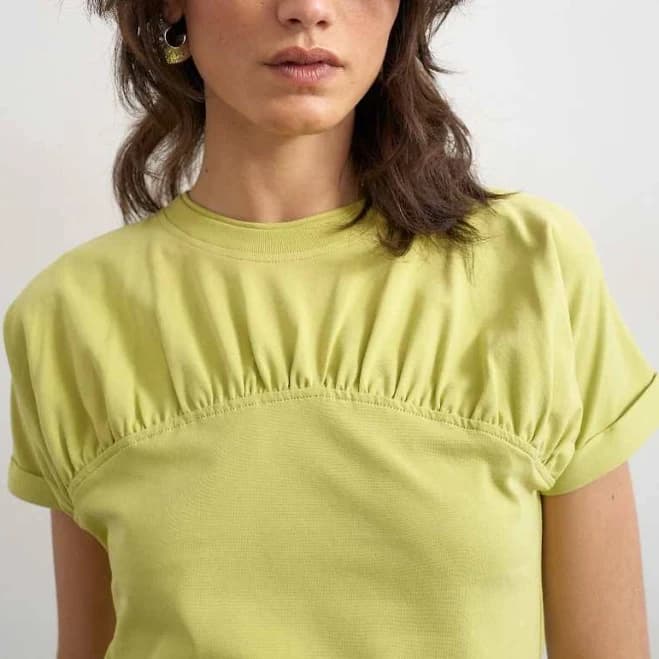 Topshop T-shirt in lime-No color