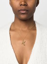 Missoma Curly Molten Initial Pendant Necklace | Gold | FARFETCH KW