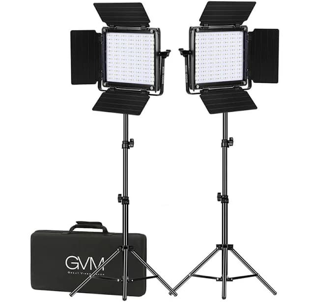 GVM 800D-RGB LED Light Panel 2-Light Kit