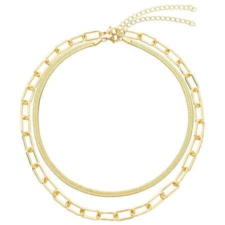Layered Sliver Choker Necklace