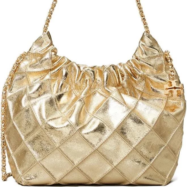 Tory Burch Fleming Mini Leather Hobo Bag