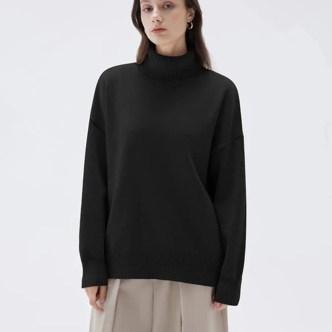 Oversized Cashmere Turtleneck Sweater