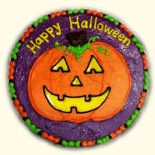 Jack-O-Lantern Giant Chocolate Chip Cookie Cake - Customizable