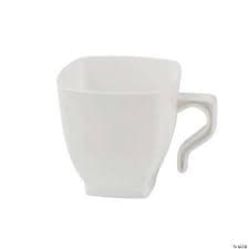 Premium 2 oz. Clear Square Plastic Mini Coffee Tea Cups (240 Cups)