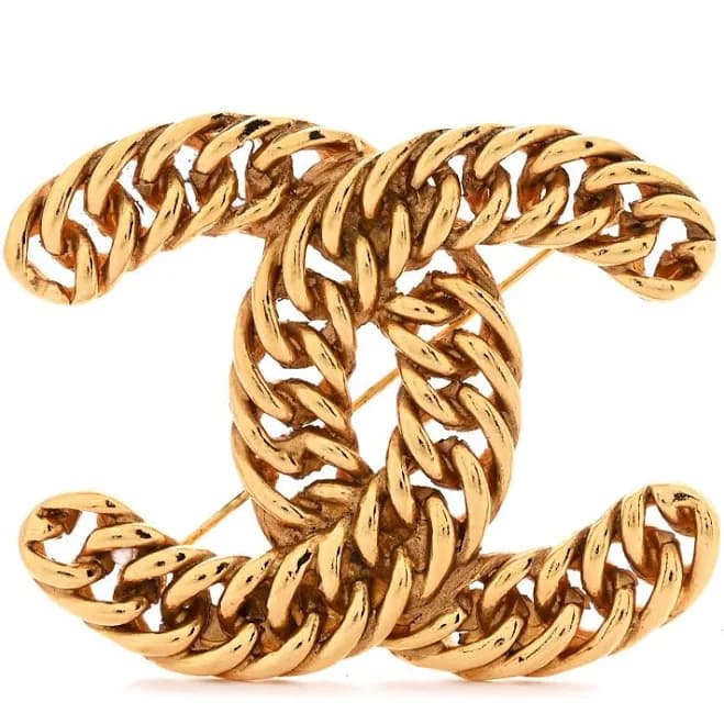 CHANEL CC Brooch Metal Chain