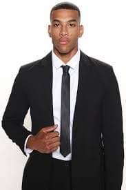 Diagonal Lines Skinny Tie - Black | Fashion Nova