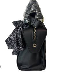 Steve Madden Black and Gold Breese Crossbody Faux Leather Purse Handbag +Scarf | eBay