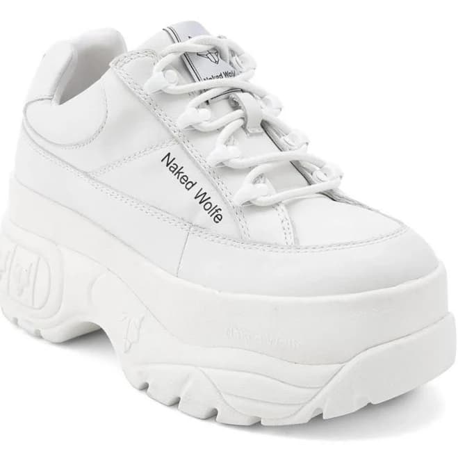 Naked Wolfe Women's Sporty Platform Leather Sneakers