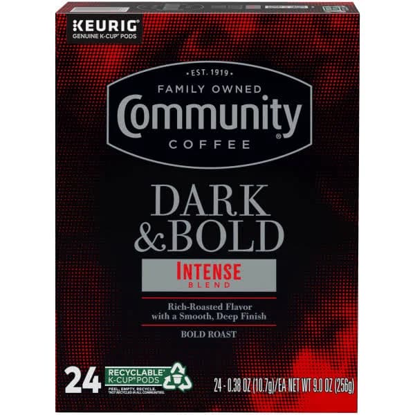 Community Coffee Dark & Bold Intense Blend Pods