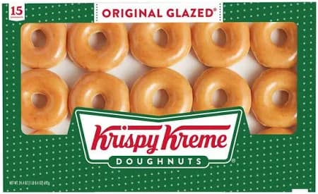 Krispy Kreme Original Glazed Doughnut, 15 count