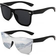 Amazon.com: Edge-I-Wear Horn Rimmed Sunglasses w/One Piece Flat Mirrored Lenses 5125-FLREV-4(M.G.gnrev) : Clothing, Shoes & Jewelry