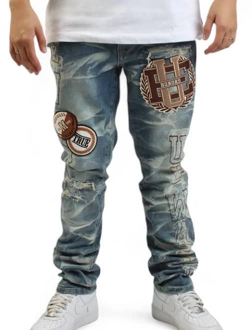 Smoke Rise Men's Varsity Patch Jeans