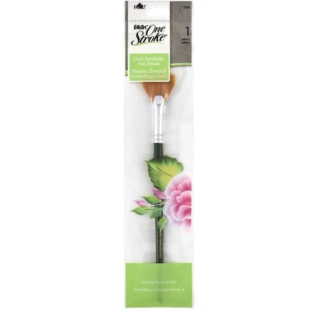 Plaid One Stroke Brush Fan #4
