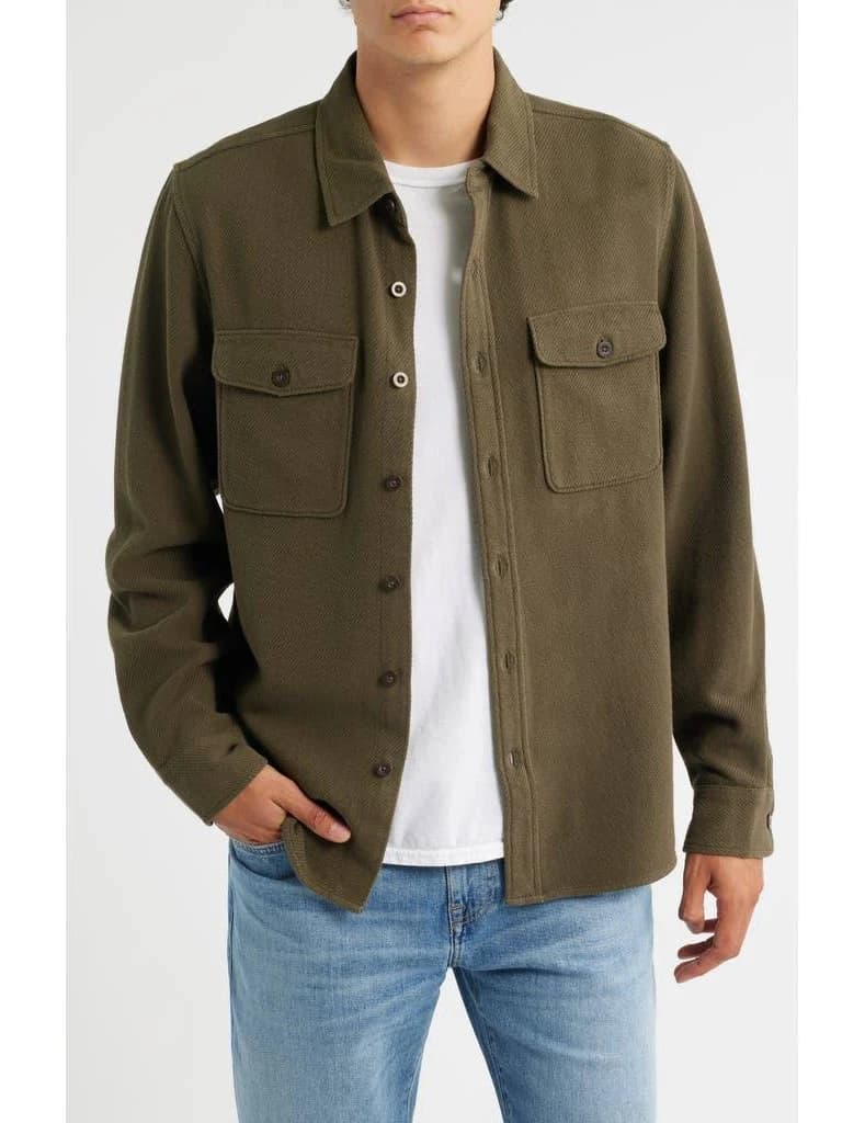 Treasure & Bond Texture Twill Button-Up Shirt