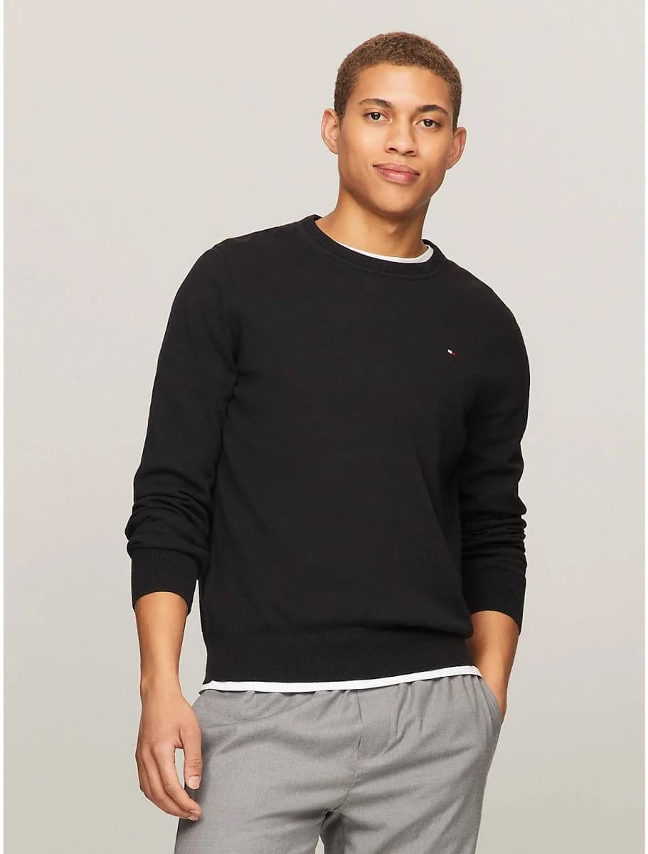 Tommy Hilfiger Men's Signature Solid Crew Neck Sweater