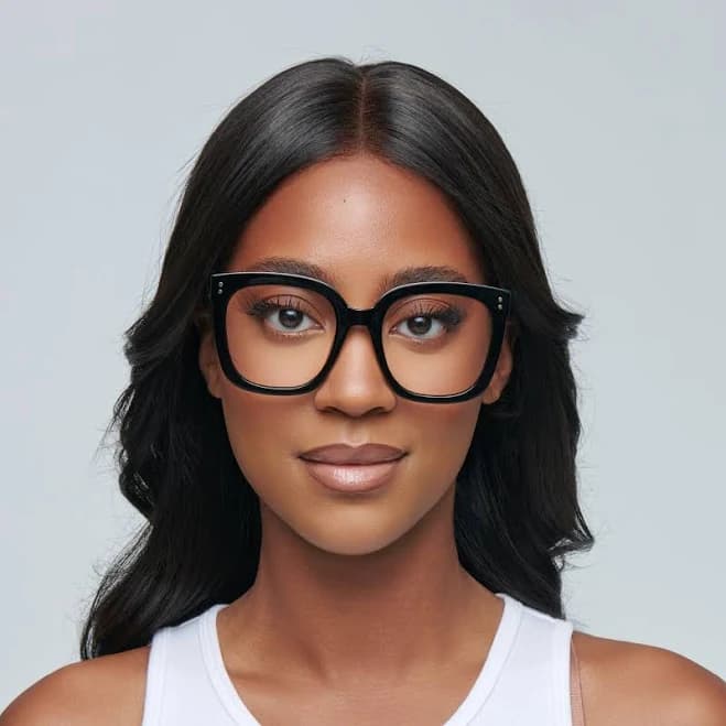 MadShade Retro Oversized Thick Square Glasses