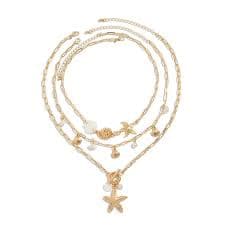 Ingemark 3Pcs/Set Boho Metal Starfish Conch Pendant Choker Necklace for Women 2025 Trend Summer Clavicle Chain Aesthetic Jewelry - AliExpress 36