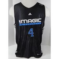Orlando Magic #4 Game Issued White Black Practice Jersey DP25451