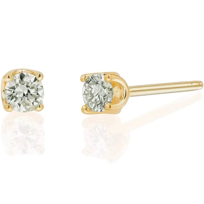 Baby gold 14K Gold Solitaire Studs 14K Gold