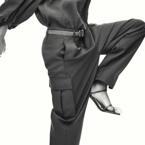 H&M Ladies Barrel-leg Cargo Pants