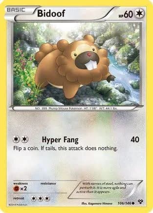 Bidoof XY Base Set