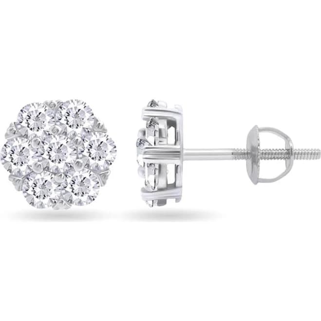 Donatello Gian Sterling Silver Cluster Flower Earrings