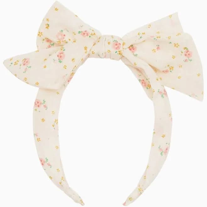 Tiny Blossom Double Bow Headband