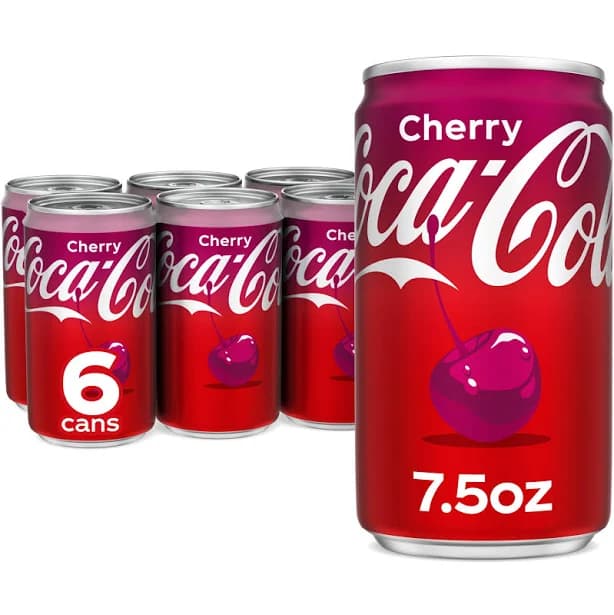 Coca-cola Soda Pop Mini Cans, 7.5 fl oz, 6 pack, Size: Regular