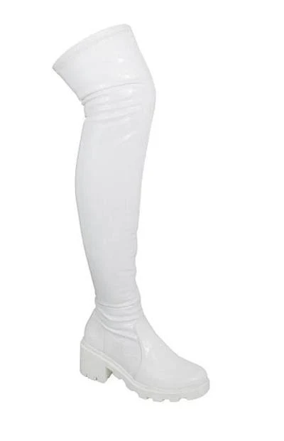 Liliana Chunky Lug Sole Thigh High Boots