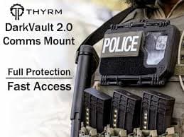 Amazon.com: Thyrm DarkVault Comms 2.0 Critical Gear Case with Patch Panels, Integrated Phone Clamp, Viewing Window, for Chest Rig Compatible with Smartphones, Made in USA (Tan Front/FDE Back, Regular) : Sports &