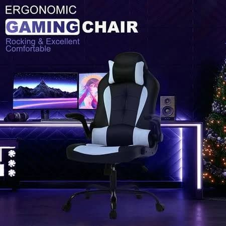 Furniture of America Vars Modern Faux Leather Gaming Chair