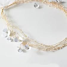 Amazon.com: TYUHDUYUR Flower Head Jewelry Tiara White Pearl Leaf Wedding Headband Bridal Hair Accessories for Women Bridal Head Ornament : Beauty & Personal Care