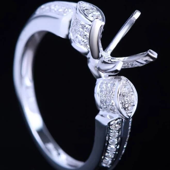Sterling Silver 0.3ct Real Diamonds Ring Prong Setting 6-6.5mm Round