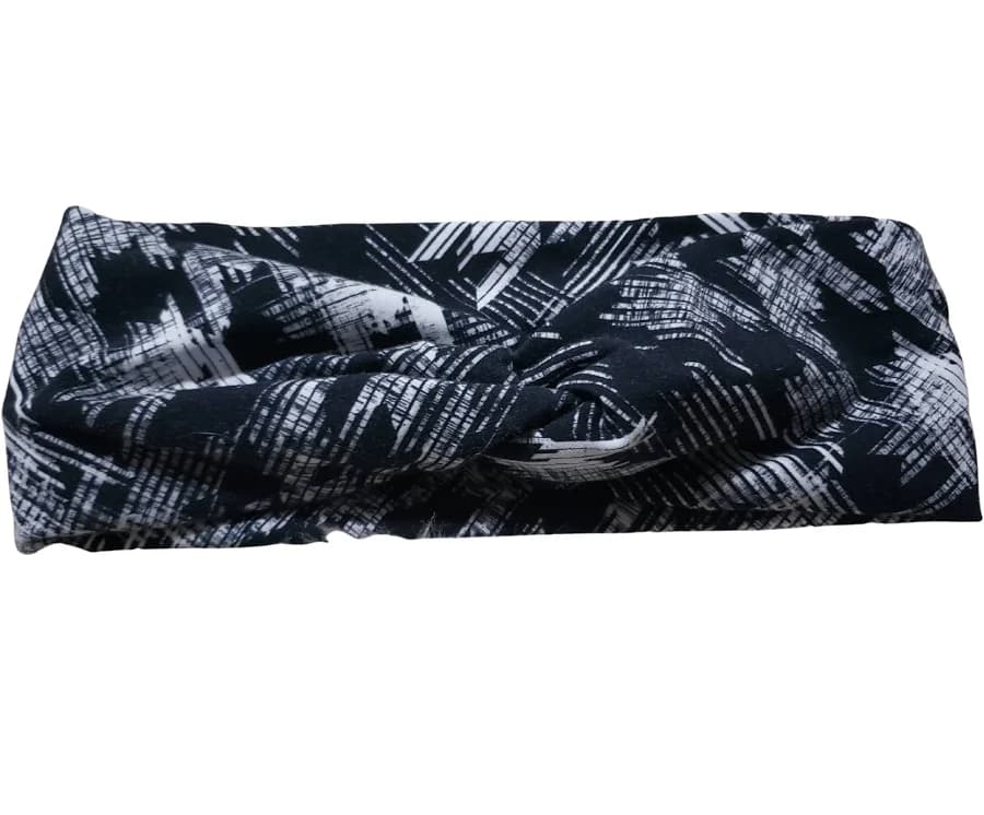 B&W Houndstooth Headband