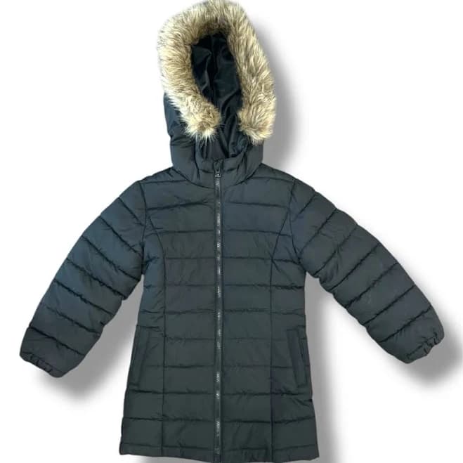 Gap Jackets & Coats | Black Puffer Coat With Faux Fur Hood | Color: Black | Size: Sg | Slopez0357's Closet