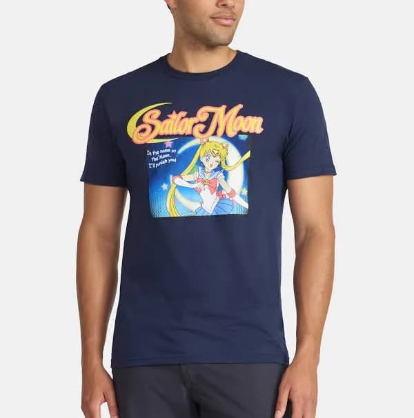 Sailor Moon Graphic Tee with Short Sleeves