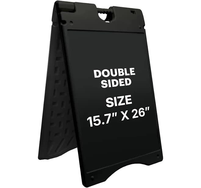 Jumbl A Frame Sandwich Board Display Sidewalk Sign with PVC Sign Protector