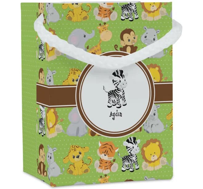Custom Safari Jewelry Gift Bags - Matte (Personalized)