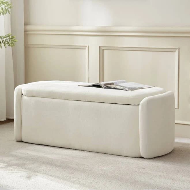 Latitude Run Stana Upholstered Storage Ottoman Bench