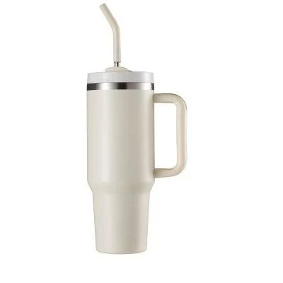 Kook Stainless Steel Tumbler, with Straw and Handle